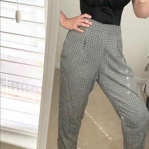 H&M Geometric Elastic Band Cuffed Pants size 8